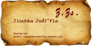 Zischka Zsófia névjegykártya